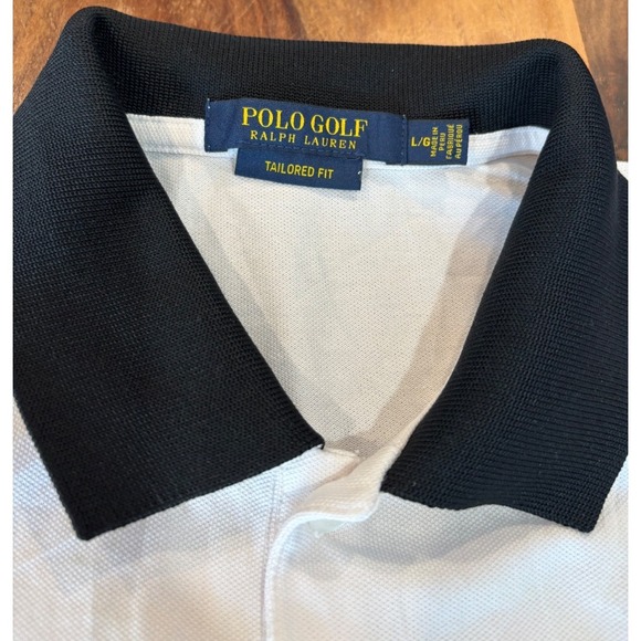 NWOT Polo Golf Ralph Lauren Women's white black shirt Tailored Fit blue label - Picture 6 of 9